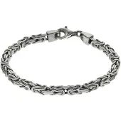 Zeeme Basic Armband Silber 925 poliert Königskette 4mm breit