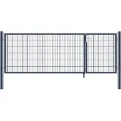 HOME DELUXE Doppelflügel Gartentor ADITUS, Farbe:Anthrazit, Höhe:120 x 350 cm