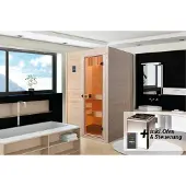 Weka Massivholz-Sauna VALIDA Gr. 1 Sparset 4,5 kW BioS inkl. digitaler Steuerung, Glastür x B x T x H x 139 x 139 x 204