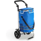 Juskys Einkaufswagen 3in1 - 56L - Dunkelblau