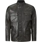 Belstaff Turner Schwarze Lederjacke Größe XL