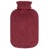 Fashy Wärmflasche 2L mit Rollkragen-Strickbezug in bordeaux 67429 42