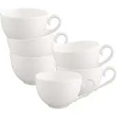 Villeroy & Boch Multipack White Pearl Kaffee-/Teeobertasse - 6 Stück