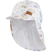 Sterntaler Schirmmütze mit Nackenschutz Saurier weiß 1612547_500
