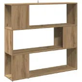vidaXL Bücherregal/Raumteiler Artisan-Eiche 100x24x94 cm