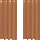 vidaXL Voile Vorhänge mit Ösen 2 Stk. Terrakotta