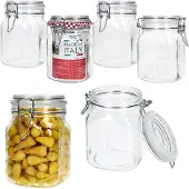 MamboCat 6x PRIMA Vorratsglas 1L aus Glas mit Bügelverschluss luftdicht Einmachgläser