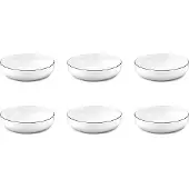Medard de Noblat Yaka Noir - Set mit 6 Salat- und Pastatellern