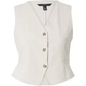 Vero Moda Kurzweste "VMCAIA SL VEST WVN NOOS" Baumwolle mit Leinen, figurbetonte Form