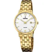 Festina Damen Uhr Klassik F20514/2 Edelstahl Elegant Armband-Uhr gold UF20514/2