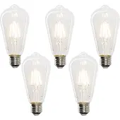 LUEDD 5er-Set Smart E27 LED-Glühbirnen ST64 4,5W 470 lm 1800-4000K