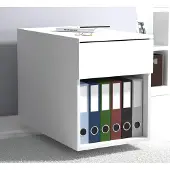 Hioshop Rollcontainer Beistellcontainer Bürocontainer Rollen rollbar Dasola 1 Schublade