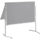 MAUL Moderationstafel Pro, klappbar, Textil/Textil grau + Moderationskarten-Set mit 360 Karten und 200 Pin-Nadeln