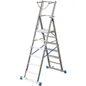 Krause Podestleiter STABILO silber 8 Sprossen, H: 286,0 cm