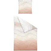 TRAUMSCHLAF Seersucker Bettwäsche Aurora peach 155x220 cm + 80x80 cm