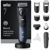 Braun BeardTrimmer 7 BT7540, Waschbar, Akku, Schwarz, Blau