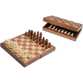 Philos magnetisches Schachspiel Reisegröße Feld 20 mm braun multicolor