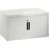 C+P Rollladenschrank Omnispace, abschließbar, B 800 x T 420 x H 450 mm, Stahl/Kunststoff, lichtgrau