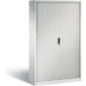 C+P Rollladenschrank Omnispace, 5 OH, abschließbar, B 1200 x T 420 x H 1980 mm, Stahl/Kunststoff, lichtgrau