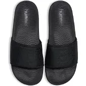 Hummel Comfort Slide JQ All Black Sandale Badeschuhe Badelatsche Badeschlappen Hausschuhe schwarz 228341-2042, Schuhgröße:47 EU