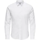 Only & Sons Langarmhemd "ONSCAIDEN LS SOLID LINEN SHIRT NOOS" Baumwollmischung mit Leinen, slim fit