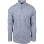 Gant für Herren. 3000140 Popeline-Hemd Regular Fit Banker Stripe blau (3XL), Lässig, Baumwolle, Langarm