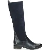 Caprice Damen Stiefel Langschaft Reißverschluss Blockabsatz modisch 9-25514-41, Größe:39 EU, Farbe:Blau
