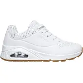 SKECHERS 73690 Uno Stand On Air - Damen Schuhe Sneaker - W-Weiß, Größe:38 EU