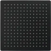 Luzzo Regenduschkopf extra flach Kopfbrause eckig Edelstahl Ø25 cm - Duschkopf schwarz