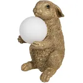 Clayre & Eef Tischlampe Kaninchen 27x19x35 cm Goldfarbig Polyresin