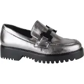 Gabor Damen Halbschuhe Loafer G-Weite 52.452 Silberfarben