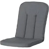 Madison Tuistoelkussen Carlo / Calvia Rib grau, 101x47cm, 5cm dick, bequemes Gartenstuhl-Kissen mit Befestigungsmöglichkeiten