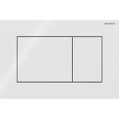 Geberit Betätigungsplatte Sigma01, 2-Menge square, Kunststoff weiss, 1 Stk.