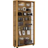 Hioshop Sammel Stand Vitrine Holz Glas Lumo Maxi