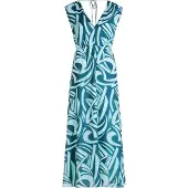 Betty & Co Chiffonkleid "Chiffonkleid ohne Arm", Damen, Gr. 36, EURO, blau (petrol, mint), 100% Polyester PES., Kleider Chiffonkleid