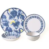 Hermia Concept , X00016980000, Tafelservice (24-teilig), Blau, 100 % KERAMIK-STEINZEUG, 28 x 28 cm