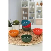 Hermia | Set mit 6 Schalen Brenda Mehrfarbig Keramik 8x8 cm | NADUVI
