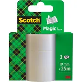 Scotch 3M Magic Klebeband Nachfüllpackung mit 3 Rolle 19 mm x 25 m