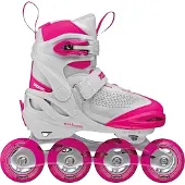 Roces - "Moody X" Inline-Skates für Mädchen PP12504 (30,5 EU - 35 EU) (Weiß/Pink)