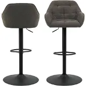 Ebuy24 (2er Set) Brooke Barhocker Bouclé grau.