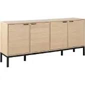 Ebuy24 Kensington Sideboard 4 Türen 4 Regale Eichen Nachbildung.