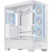 Asus A31 Plus TG ARGB WHITE, Midi Tower, PC, Weiß, ATX, micro ATX, Mini-ITX, Metall, Gaming