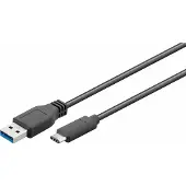 Microconnect USB 3.1 Datenkabel, USB Typ A Stecker männlich auf USB-C Stecker männlich, 1 m