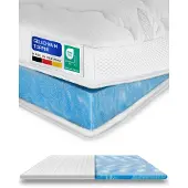 AM Qualitätsmatratzen | Premium Gelschaum-Topper | 100x190 cm | 6 cm Höhe | Matratzentopper | 100/190 | Gel Topper