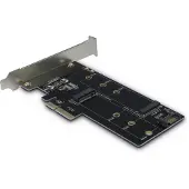 Inter-Tech PCIe Karte für eine M.2 PCIe und eine M.2 S-ATA Festplatte