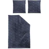 Irisette Seersucker Bettwäsche Easy Worthing blau 135x200 cm + 80x80 cm