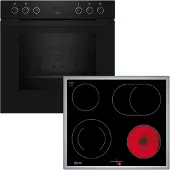 NEFF E1CCD2AK3 + M16SRF0L0, Keramik, 4 Zone(n), Glaskeramik, Schwarz, Berührung, 58,3 cm