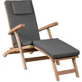 DeVries Deckchair »Woodie«, BxH: 57 x 93 cm, Teakholz, inkl. Auflage - braun