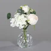 Dpi Kunstblume Bouquet in Vase - weiß