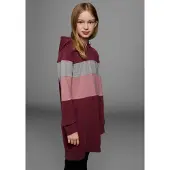 Kidsworld Sweatkleid Eingrifftaschen lang, sportliches Streifendesign, aus Baumwollmischung, Langarm